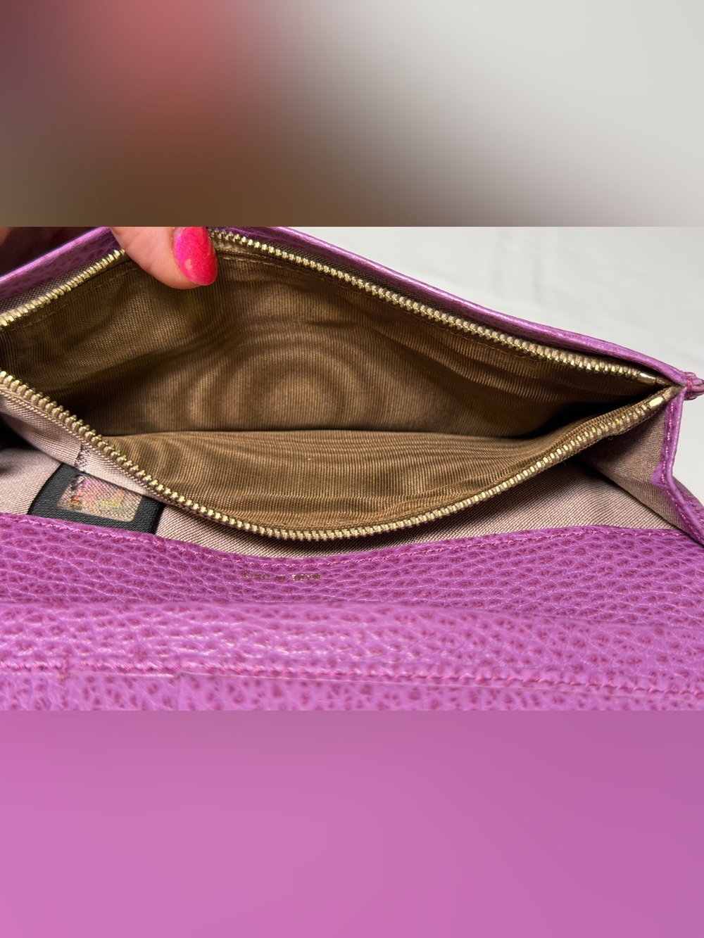 Fendi purple pebbled leather wallet - Picture 16 of 16